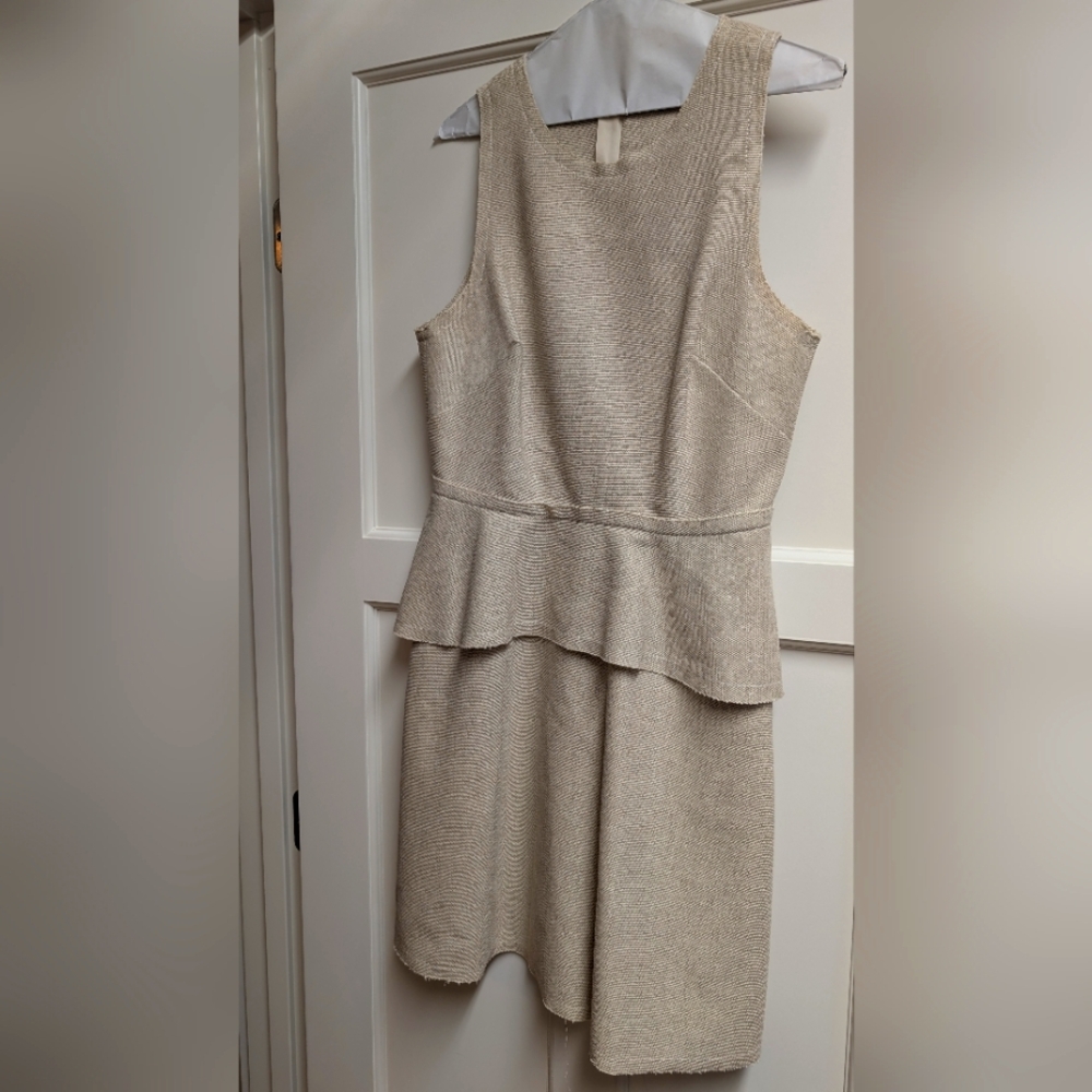 Banana Republic Cream Peplum Mini Dress